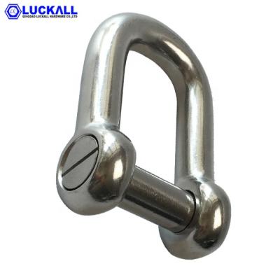 China Heavy Industry Factory Supply Hardware M16 304 Rigging Stainless Steel Dee Shape Japan Type Sink Pin Shackle for sale