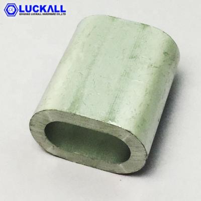 China Rope Aluminum Oval Ferrule Aluminum Sleeve For Wire Rope 2MM for sale