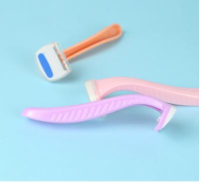 China 2021 Single Blade Hair Beauty Product Remover 3 Color Disposable ABS Shaver With Cover for sale