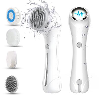 China Acne Treatment Skin Care 5 In 1 Face Massager Rotation Brush Electric Facial Cleansing Brush for sale