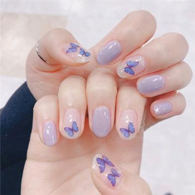 China Easy to Apply and Remove Wholesale Nail Art Sticker Butterfly Nail Sticker Luxury Design Women Finger Decorative Stickers for sale