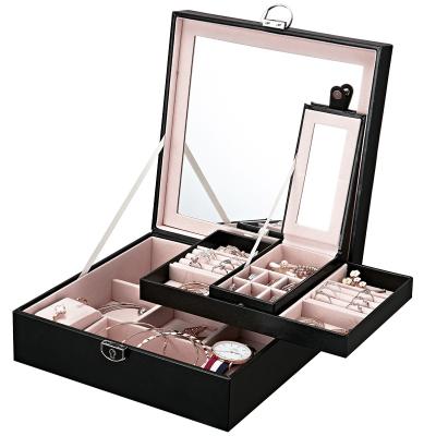 China Jewelry Box With 3 Colors Necklace Watch Jewelry Box Jewel Storage Box Imperial for sale