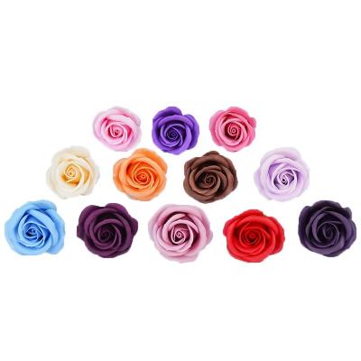 China Hot Artificial Natural Touch Soap 4 Layers of Rose Wedding Decorations Gift Fashionable Scented Flower Bouquet Soft Soap Rose for sale