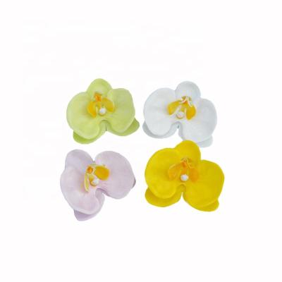 China Natual Hot Selling Artificial Silk Flowers Phalaenopsis Christmas Decorations Wedding Bouquets Soap Flower Butterfly Orchid Head for sale