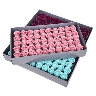 China Environmentally Friendly Manufacturers Direct Mini Soap Rose DIY Gift Box Bouquet Wedding Christmas Decoration Real Touch Soap Artificial Flower for sale