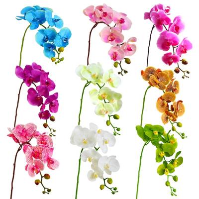 China Beautiful Silk Butterfly Orchid Artificial Flowers Decor Flower Bouquet Hotel Home Decoration High Quality Colorful Lobby for sale