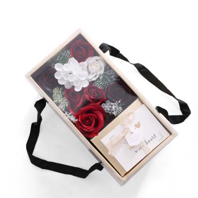 China Choice environment-friendly custom-made artificial decorations multiple color gifts preservedsoap romantic flower rose gift box for sale