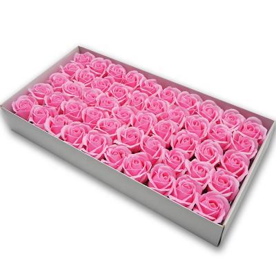 China Environmental Friendly Wholesale Artificial Soap Rose 3 Layers Rose Flower Wedding Decoration Head Bouquet for sale