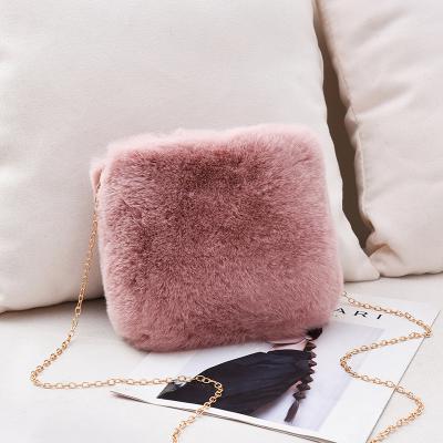 China 2021 Wholesale Hot Vintage Colors Faux Fur Handbags On Sale Women Purses for sale