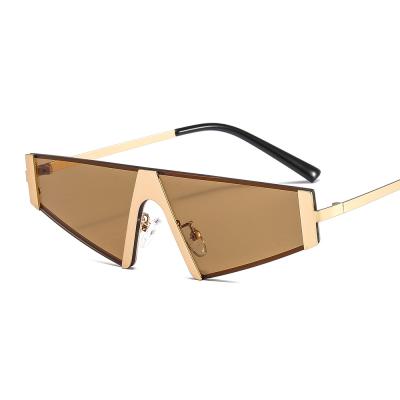 China Unique metal frame sunglasses new fashion sunglasses trend unisex rimless sunshades for sale