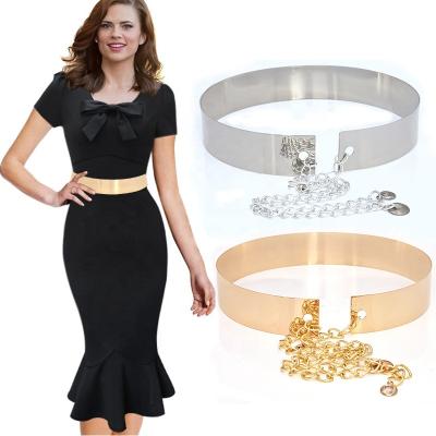 China Newest New Fashinable Fashion Women Gold Waist Body Chain Dress Belt Metal Belt for sale