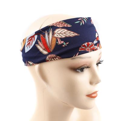 China Sporty Soak Up Sweat Yoga Spa Headbands Retro Headbands Ladies Sports Head Accessories for sale