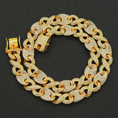 China Wholesale Punk Mens Necklaces Diamond Charm Gold Bling Crystal Bracelets for sale