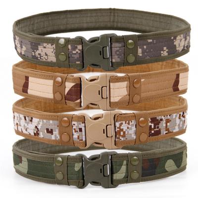 China Wholesale Cloth Army Green Men's Belt Retro Canvas Cloth Belts for sale