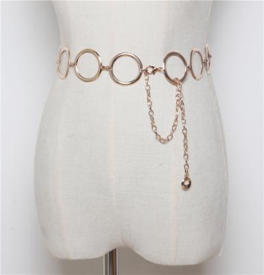 China Fashionable Wholesale Waist Accessories Chain Body Metal Alloy Ladies Dress Belt for sale