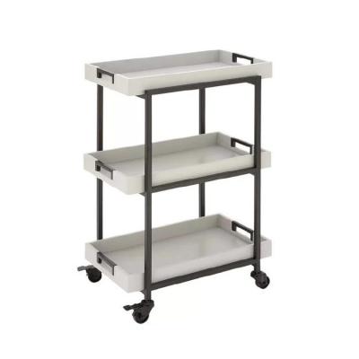 China Minimalist 3 Tier Bathroom Storage Shelf Organization Serving Cart Kitchen Shelf Kitchen Trolley for sale