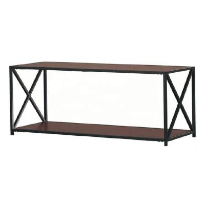 China Contemporary Modern Minimalist Living Room Bedroom Furniture Solid Wood Coffee Table With Two-Layer Divider for sale