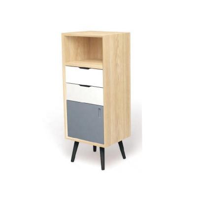 China Modern multi-color splicing multi-function storage cabinet MDF bedside table living room furniture for sale