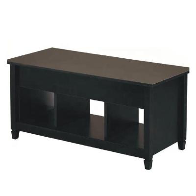 China Contemporary modern minimalist style black rectangular coffee table table living room household furniture for sale