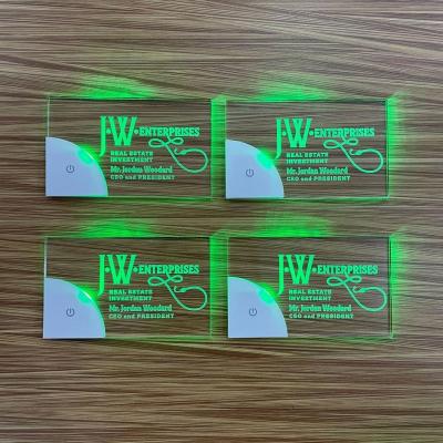 Κίνα For Acrylic Business Card White LED Business Card Custom Lighting Up Business Card For Laser Engraving προς πώληση