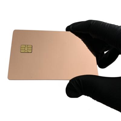 Chine America Good Price 0.8mm Blank Mirror Rose Gold Metal Credit Card Stainless Steel Bank Card For Laser Engraving à vendre