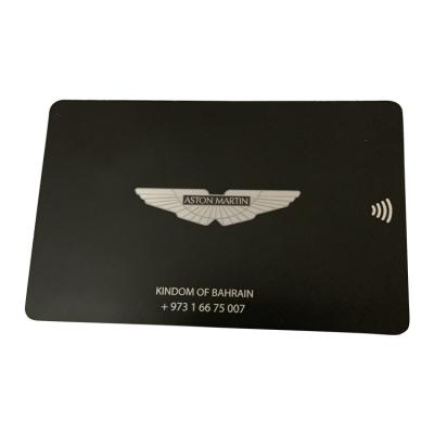 China NFC Customized Printing Matte Black NFC Metal Business Card for sale