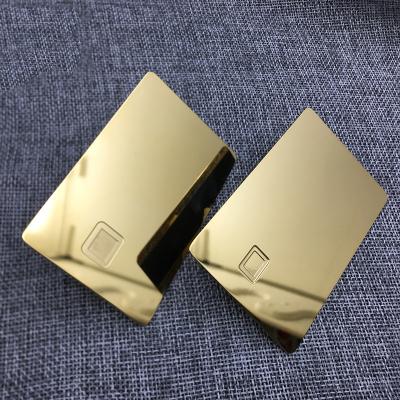 China America Factory Direct Customized 4442 And 4428 EMV Chip Slot Magnetic Stripe 24K Gold Visa Blank Metal Metal Credit Card for sale