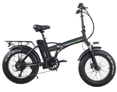 China Aluminum Alloy Ready To Board Fat Tire 20x4.0 Fat Tire 20x4.0 Electric Bicycle E Bike 500W 48V 15Ah Lithium Battery Electric Foldable Fat Bike for sale