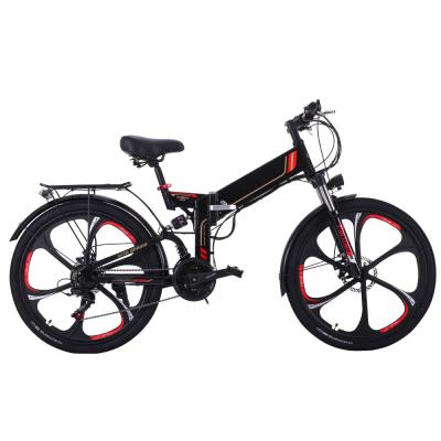 China 21 Speed ​​48V 250W 350W Luxury Black White Folding Electric Bike Ebike With CE Certificate for sale