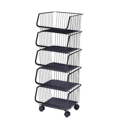 China Free Sample Hot Sale 3 Tier Metal Wire Locker Kitchen Storage Shelf Organizer Stocked for sale