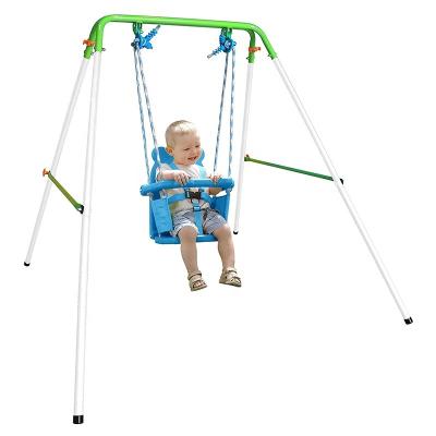 China Modern Heavy Duty Swing Baby Indoor/Outdoor Set With Safety Harness for sale