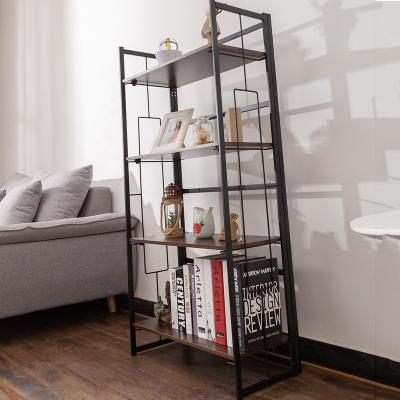 China Hot 50% Expandable Discount Amazon Shelf Rack 4 Tier Vintage Bookcase Shelf Storage Organizer Modern Metal Book Shelf for sale