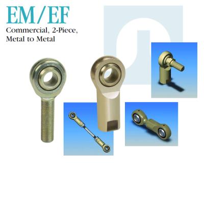 China Commercial E-F EM/EF Metal to Metal Rod Ends Commercial 2 Piece for sale