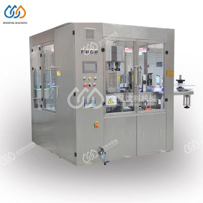 China 6000 bph beverage opp rotary automatic hot melt glue label round bottle automatic labeling machine for sale