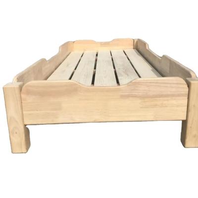 China Kindergarten Stackable Wooden Children Environmental Material Bed Cribs for sale