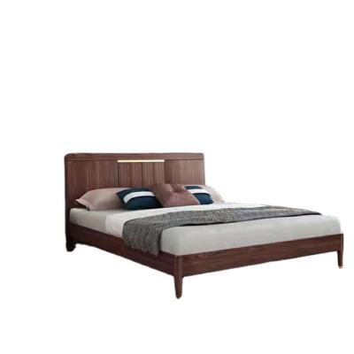 China Modern High Quality King Size Bed,Polished Wooden Hand Carved Bedroom Furniture Attic Bed Manufacturer for sale