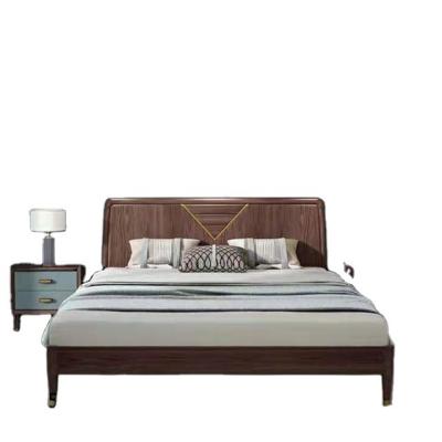 China Minimalist Italian light luxury simple solid wood bed with good price for sale