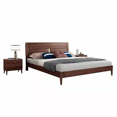 China Italy design high fashion style home modern different bedroom furniture good quality adult solid wood bed Europe size for sale