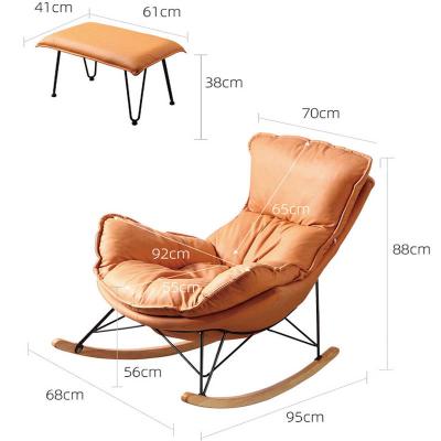 China New design reclining leisure sofa chair upcholstered lounge chair with foot sofa set luxunous wooden leisure sofa for sale