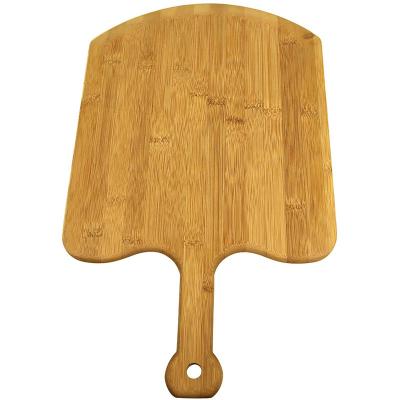 China Morden Handcrafted Acacia Wood Pizza Paddle Natural Wood Serving Dish Custom Design Size Pizza Dish for sale