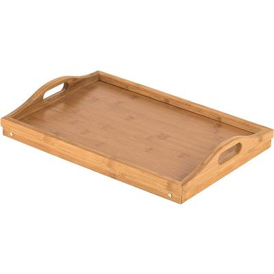 China Morden Breakfast Kitchen Serving Bed Table Wooden Bamboo Bed Tray Table for sale