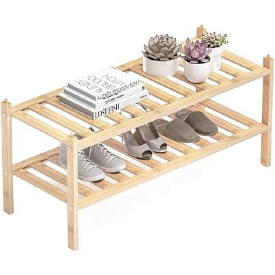 China Hot Selling Modern Household Low Price Bamboo Wooden Bench Rack Stool Shoe-changing Shoe Rack for sale