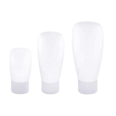 China Classic Travel Sets 30ml 60ml White PE Cosmetic Gel Squeeze Tubes With Spilling Cap for sale