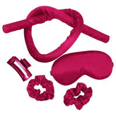 China 100% Handmade Popular Soft Wave Curls Ribbon Rod Heatless Hair Rollers Custom Made for sale