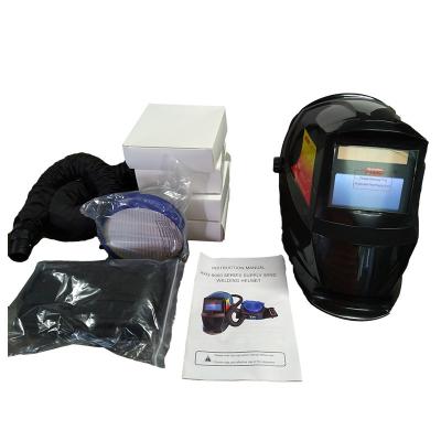 China INWELT Factory Good Quality Chinese Powered Air Purified Wholesale Price Powered Auto Welding Air Purified Helmet With Respirator for sale