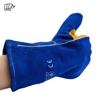 China INWELT Industrial Mechanical Glove Blue Wear Resistant Water Proof Anti-heat Mechanical Glove For Welding for sale