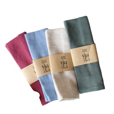 China QUICK DRY High Quality 100% Cotton Linen Fabric Tea Towel With Customized Label for sale