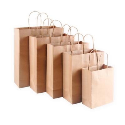 China Recyclable Hot Sale Custom Printed Brown Kraft Paper Bag for sale