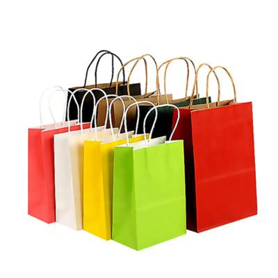 China Recyclable Kraft Paper Bag Shopping Paper Bags Recyclable Logo Printed for sale