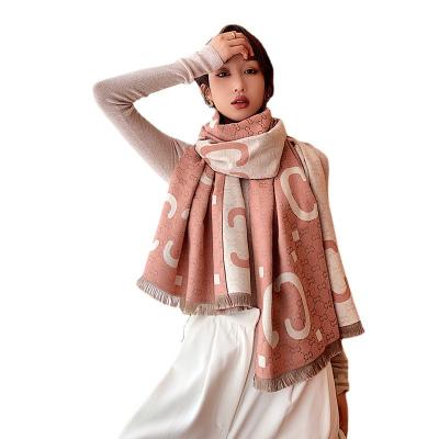 China The newest new scarf autumn and winter letters fashion double-sided air conditioning shawl summer large warm scarf women imitation cashmere thi for sale